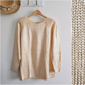 Luxurious Vintage Epogee Heavy Knit Gold Lame Sweater NWT Size L